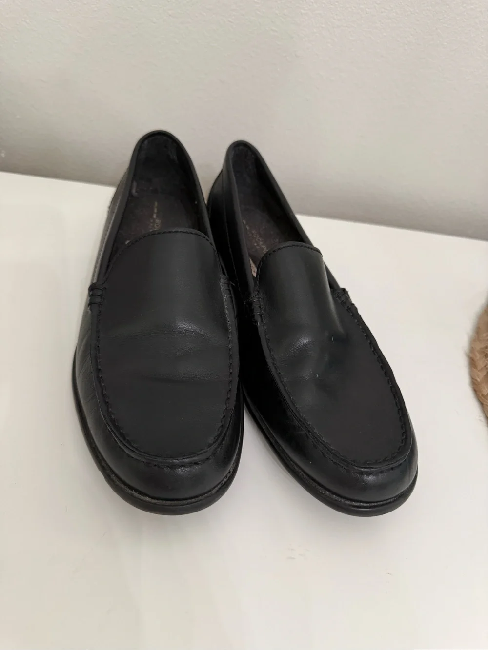 Rockport Walkability Dress Shoes Black Leather Loafers Men’s 8.5 Comfort Slip On